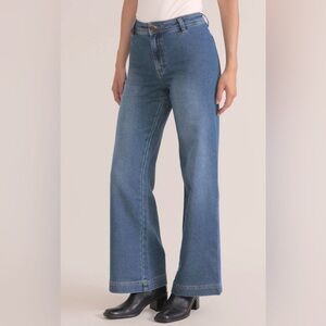 Nwt Z Supply Rilynn Wide Leg Denim Vintage Indigo size 26